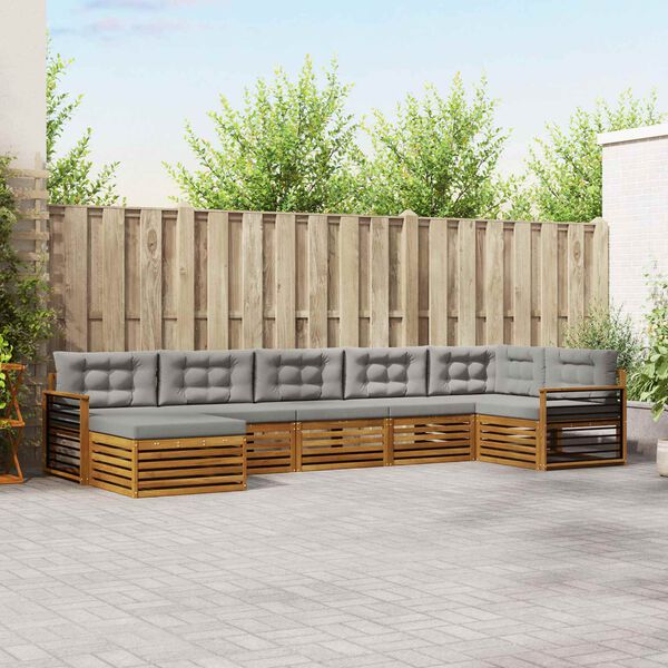 vidaXL &Sigma;&epsilon;&tau; &Kappa;&alpha;&nu;&alpha;&pi;έ 7 pcs &Phi;&upsilon;&sigma;&iota;&kappa;ό &kappa;&alpha;&iota; &Alpha;&nu;&omicron;&iota;&chi;&tau;ό &Gamma;&kappa;&rho;&iota; &Sigma;&tau;&epsilon;&rho;&epsilon;ό &Xi;ύ&lambda;&omicron; &Alpha;&kappa;&alpha;&kappa;ί&alpha;&sigmaf;