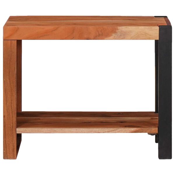 vidaXL Βιβλιοθήκη Καφέ, Μαύρο 50 x 30 x 40 εκ. Στερεό Ξύλο Ακακίας
