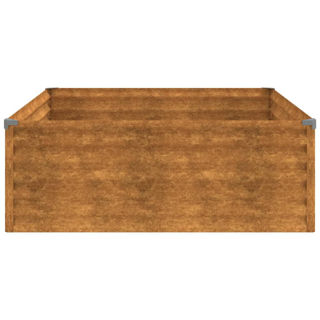 vidaXL Ζαρντινιέρα 100 x 100 x 36 εκ. από Ατσάλι Σκληρυθέν στον Αέρα