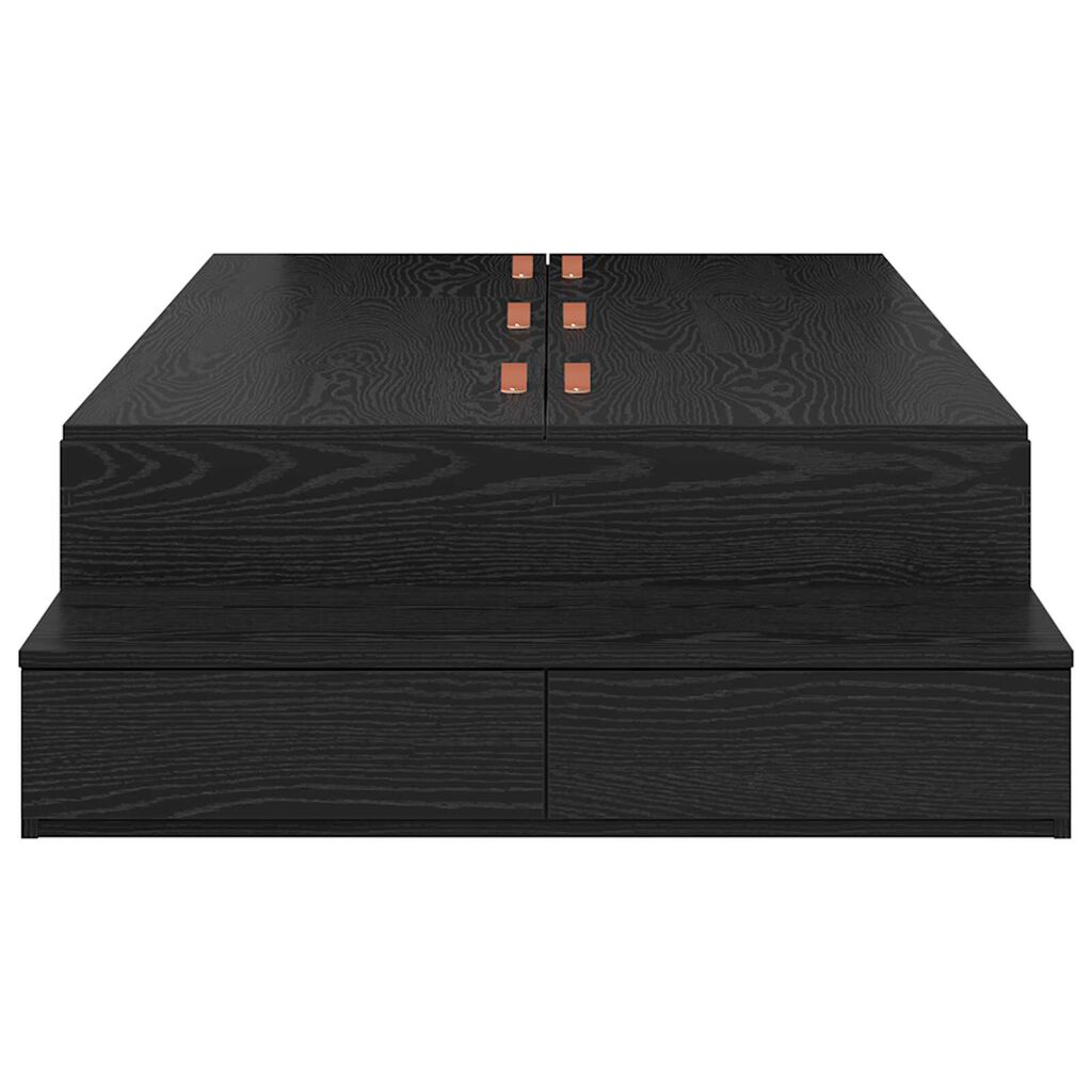 vidaXL Κρεβάτι με Αποθηκευτικό Χώρο Μαύρο Δρυς 90x190 εκ.