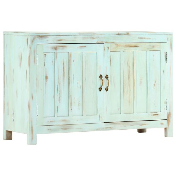 vidaXL Ντουλάπι Γαλάζιο 110 x 35 x 70 εκ. από Μασίφ Ξύλο Μάνγκο