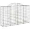 vidaXL Συρματοκιβώτια Τοξωτά 9 τεμ. 200x50x120/140 εκ. Γαλβαν. Ατσάλι