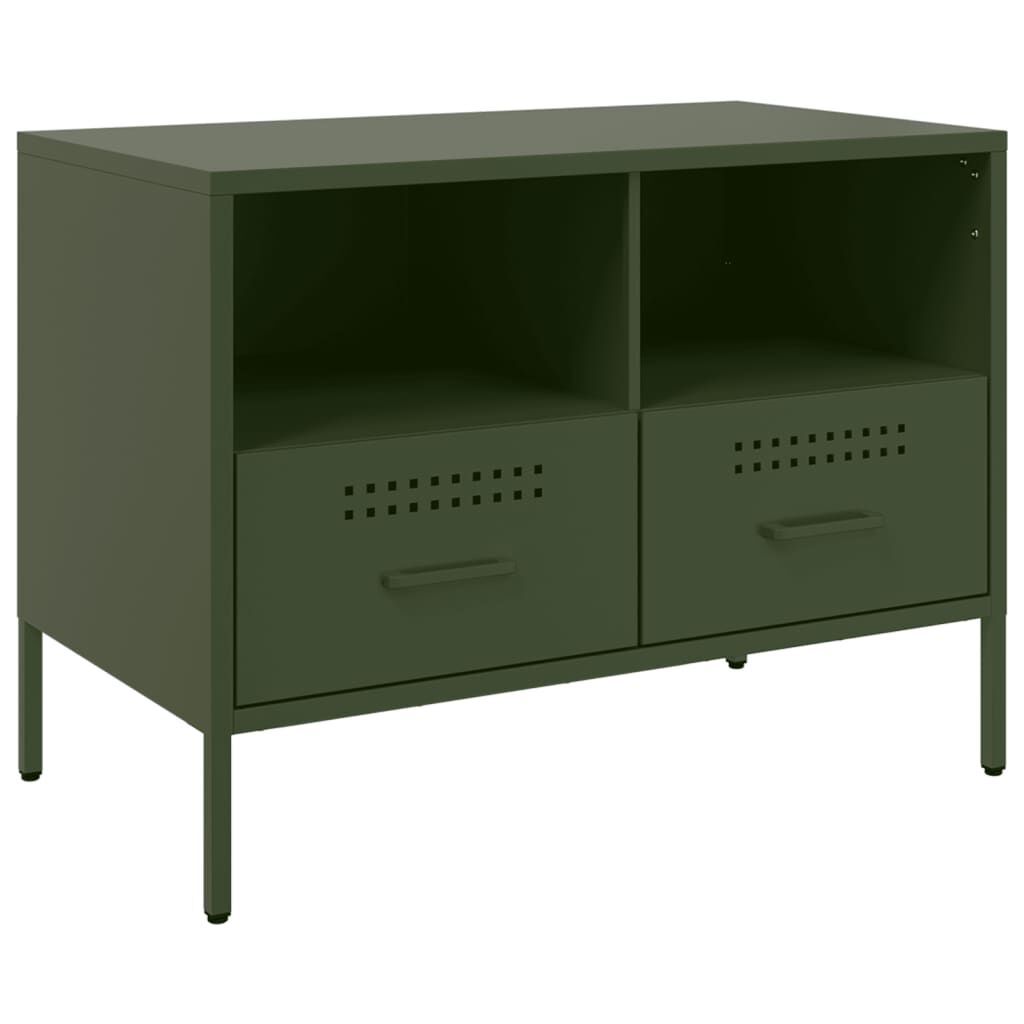 vidaXL Έπιπλο Τηλεόρασης Πράσινο Λαδί 68x39x50,5 εκ. από Ατσάλι