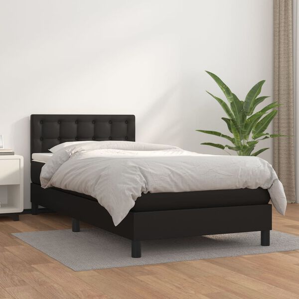 vidaXL &Kappa;&rho;&epsilon;&beta;ά&tau;&iota; Boxspring &mu;&epsilon; &Sigma;&tau;&rho;ώ&mu;&alpha; &Mu;&alpha;ύ&rho;&omicron; 100x200&epsilon;&kappa;.&alpha;&pi;ό &Sigma;&upsilon;&nu;&theta;&epsilon;&tau;&iota;&kappa;ό &Delta;έ&rho;&mu;&alpha;
