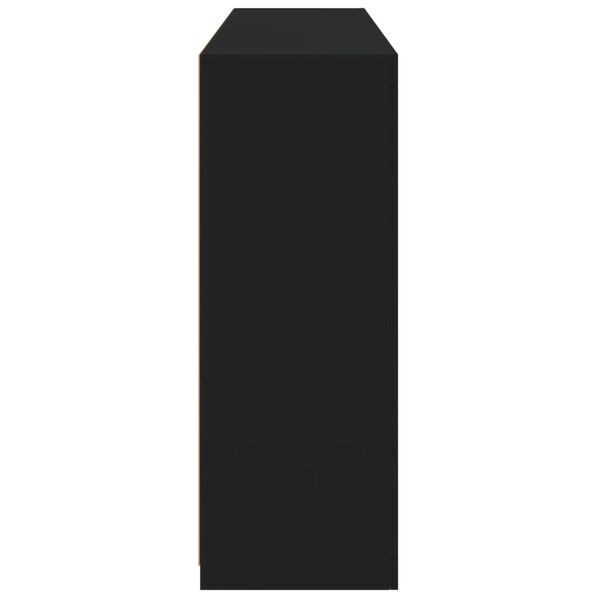 vidaXL Μπουφέδες με Φώτα LED 3 τεμ. Μαύροι από Επεξεργασμένο Ξύλο