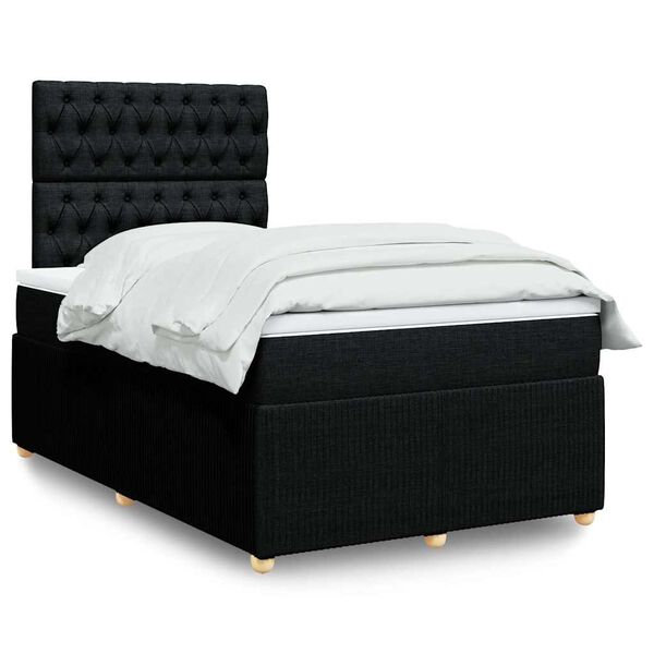 vidaXL &Kappa;&rho;&epsilon;&beta;ά&tau;&iota; Boxspring &mu;&epsilon; &Sigma;&tau;&rho;ώ&mu;&alpha; &Mu;&alpha;ύ&rho;&omicron; 120x200 &epsilon;&kappa;. &Upsilon;&phi;&alpha;&sigma;&mu;ά&tau;&iota;&nu;&omicron;