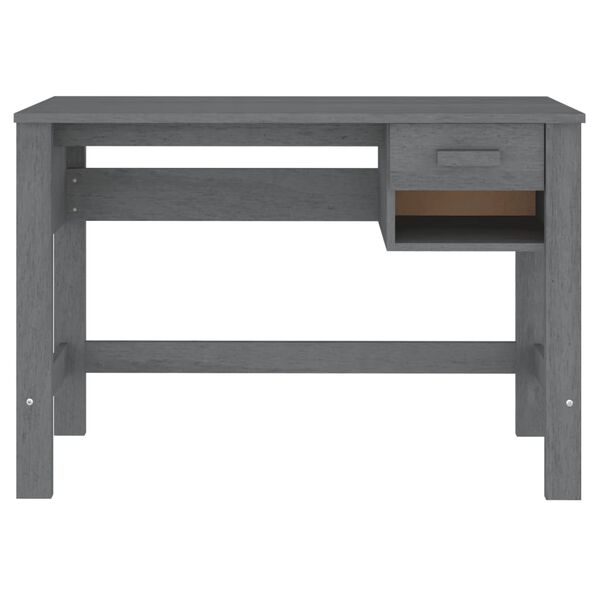 vidaXL Γραφείο HAMAR Σκ. Γκρι 110 x 40 x 75 εκ. Μασίφ Ξύλο Πεύκου