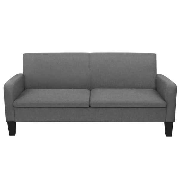 vidaXL Καναπές Τριθέσιος Σκούρο Γκρι 180 x 65 x 76 εκ.
