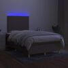 vidaXL &Kappa;&rho;&epsilon;&beta;ά&tau;&iota; Boxspring &mu;&epsilon; &Sigma;&tau;&rho;ώ&mu;&alpha; & LED Taupe 120x190 &epsilon;&kappa;. &Upsilon;&phi;&alpha;&sigma;&mu;ά&tau;&iota;&nu;&omicron;