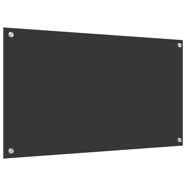 vidaXL Πίσω Πάνελ Κουζίνας Σκούρο γκρι 90 x 50 x 0,6 εκ.