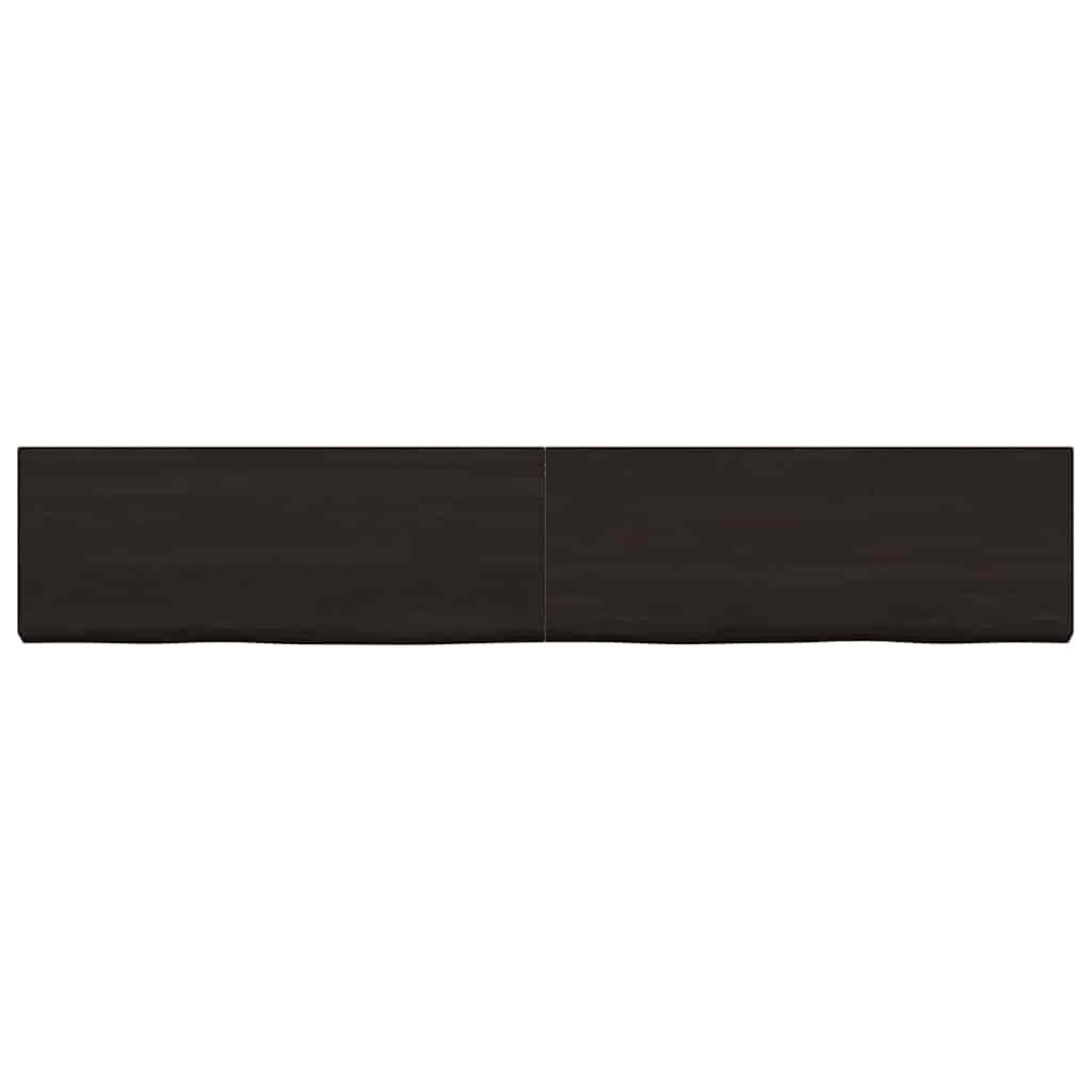 vidaXL Ράφι Τοίχου Σκούρο Καφέ 160x30x(2-6) εκ. Επεξ. Μασίφ Ξύλο Δρυός