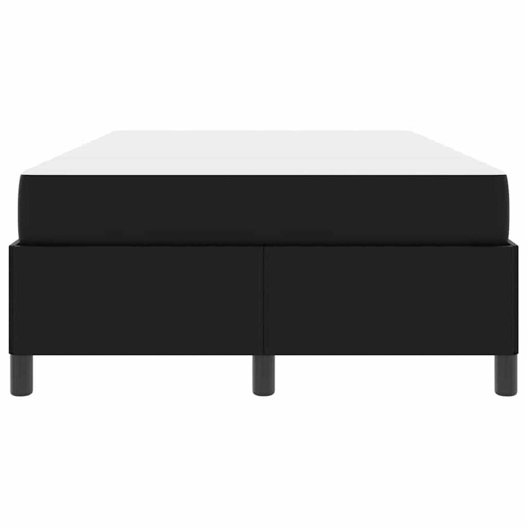 vidaXL Σκελετός κρεβατιού με στρώμα Μαύρο 120 x 200 cm Τεχνητό δέρμα