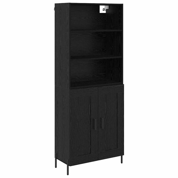 vidaXL Highboard &Mu;&alpha;ύ&rho;&eta; &delta;&rho;&upsilon;&sigmaf; 69,5 x 34 x 180 &epsilon;&kappa;. &Epsilon;&pi;&epsilon;&xi;&epsilon;&rho;&gamma;&alpha;&sigma;&mu;έ&nu;&omicron; &xi;ύ&lambda;&omicron;