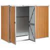 vidaXL Αποθήκη Εργαλείων Κήπου Καφέ 225x89x161 εκ. Γαλβαν. Ατσάλι