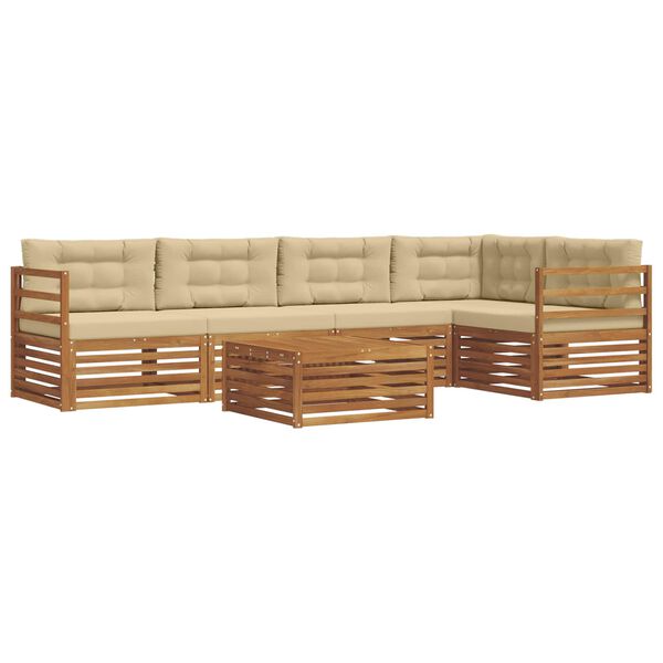 vidaXL &Sigma;&epsilon;&iota;&rho;ά &Kappa;&alpha;&nu;&alpha;&pi;έ &Epsilon;&xi;&omega;&tau;&epsilon;&rho;&iota;&kappa;&omicron;ύ &mu;&epsilon; &mu;&alpha;&xi;&iota;&lambda;ά&rho;&iota; 6 pcs &Phi;&upsilon;&sigma;&iota;&kappa;ό &kappa;&alpha;&iota; &Mu;&pi;&epsilon;&zeta;