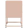 vidaXL Κομοδίνο Ροζ 36x39x60,5 εκ. από Χάλυβα
