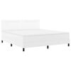 vidaXL Σκελετός κρεβατιού με στρώμα Λευκό 180 x 200 cm Τεχνητό δέρμα