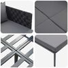 vidaXL Ήλιο-κρεβάτι με μαξιλάρι Ανθρακί 115 x 153 x 69.5 εκ. Ατσάλι