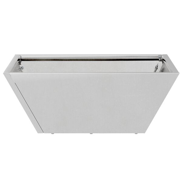 vidaXL Γλάστρα Κήπου Ασημί 40 x 40 x 15 cm Γαλβανισμένος χάλυβας