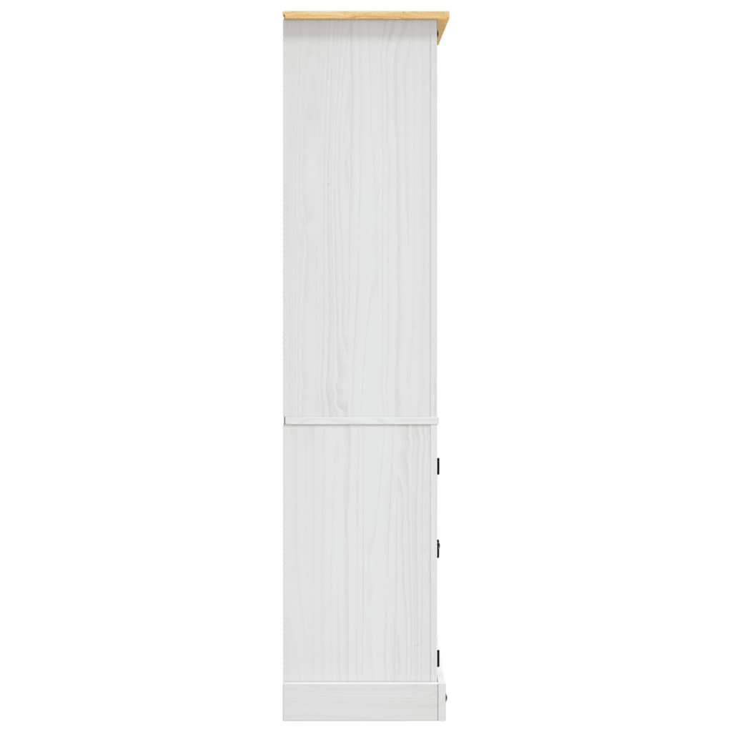 vidaXL Έπιπλο Τηλ. Μεξικ. Στιλ Corona Λευκό 80x40x170 εκ. Ξύλο Πεύκου