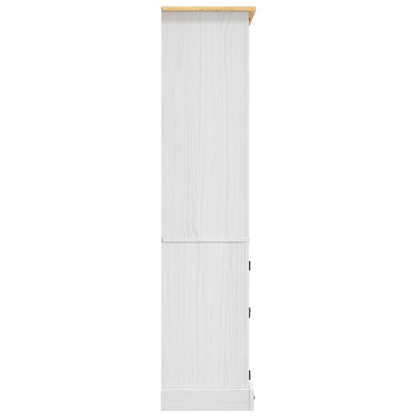 vidaXL Έπιπλο Τηλ. Μεξικ. Στιλ Corona Λευκό 80x40x170 εκ. Ξύλο Πεύκου