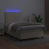 vidaXL &Kappa;&rho;&epsilon;&beta;ά&tau;&iota; Boxspring &mu;&epsilon; &Sigma;&tau;&rho;ώ&mu;&alpha; & LED &Kappa;&rho;&epsilon;&mu; 120x200 &epsilon;&kappa;. &Sigma;&upsilon;&nu;&theta;. &Delta;έ&rho;&mu;&alpha;