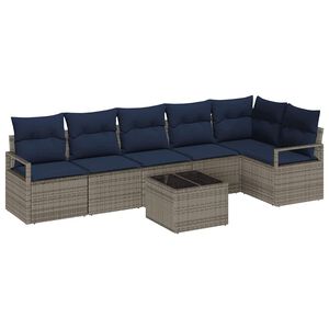 vidaXL &Sigma;&epsilon;&tau; &Kappa;&alpha;&nu;&alpha;&pi;έ 7 pcs &Gamma;&kappa;&rho;&iota; &sigma;&upsilon;&nu;&theta;&epsilon;&tau;&iota;&kappa;ό &rho;&alpha;&tau;ά&nu;