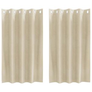 vidaXL &Kappa;&omicron;&upsilon;&rho;&tau;ί&nu;&epsilon;&sigmaf; &sigma;&upsilon;&sigma;&kappa;ό&tau;&iota;&sigma;&eta;&sigmaf; 2 &tau;&mu;&chi;. &Kappa;&rho;&epsilon;&mu; 140 x 140 cm &Beta;&epsilon;&lambda;&omicron;ύ&delta;&omicron;