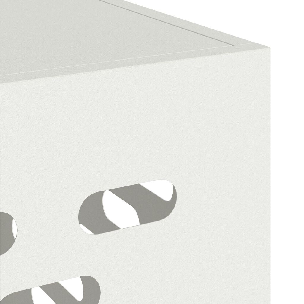 vidaXL Κάλυμμα Κλιματιστικού Λευκό 110x50x80 εκ Χάλυβας