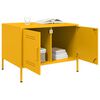 vidaXL Τραπέζι Κήπου Κίτρινο Μουσταρδί 68x50x50,5 εκ. Ατσάλινο