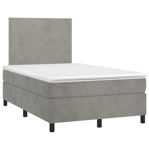 vidaXL &Kappa;&rho;&epsilon;&beta;ά&tau;&iota; Boxspring &mu;&epsilon; &Sigma;&tau;&rho;ώ&mu;&alpha; & LED &Alpha;&nu;.&Gamma;&kappa;&rho;&iota; 120x200 &epsilon;&kappa;. &Beta;&epsilon;&lambda;&omicron;ύ&delta;&iota;&nu;&omicron;