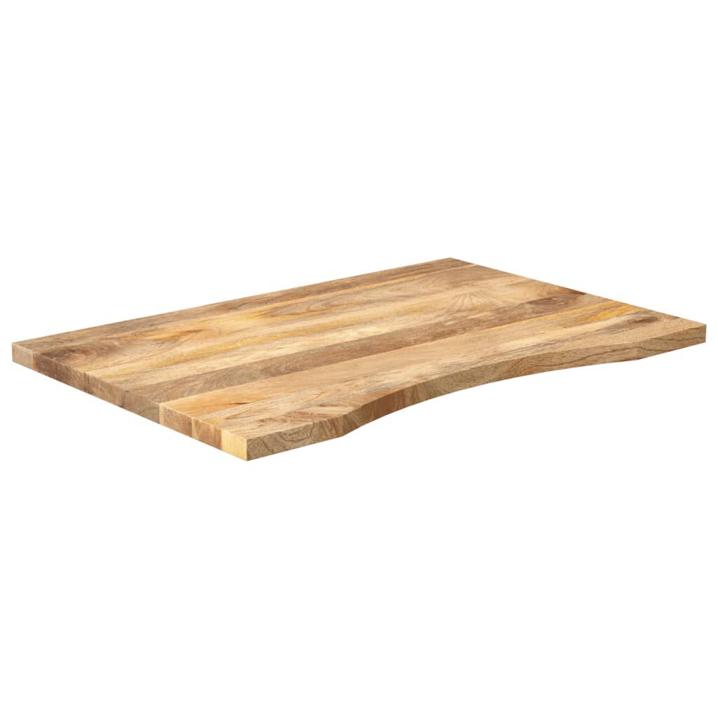 vidaXL Επιφάνεια Γραφείου Καμπύλη 100x50x2,5 εκ Μασίφ Ακατ. Μάνγκο