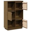 vidaXL Ντουλάπι Ψηλό Μελί 74 x 35 x 117 εκ. από Μασίφ Ξύλο Πεύκου