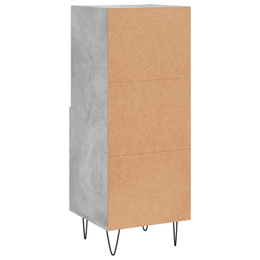 vidaXL Ντουλάπι Γκρι Σκυροδέματος 34,5x34x90 εκ. Επεξεργασμένο Ξύλο