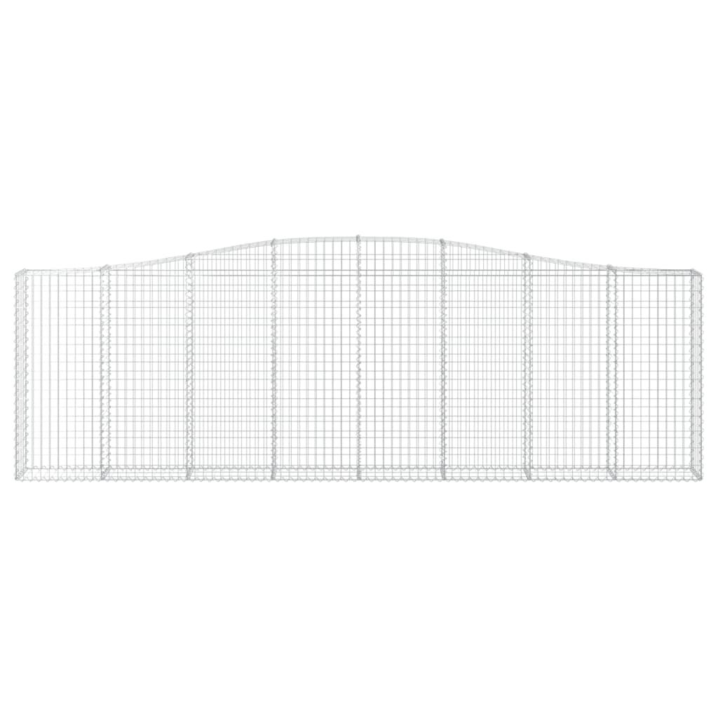 vidaXL Συρματοκιβώτια Τοξωτά 15 τεμ. 400x30x120/140 εκ. Γαλβαν. Ατσάλι