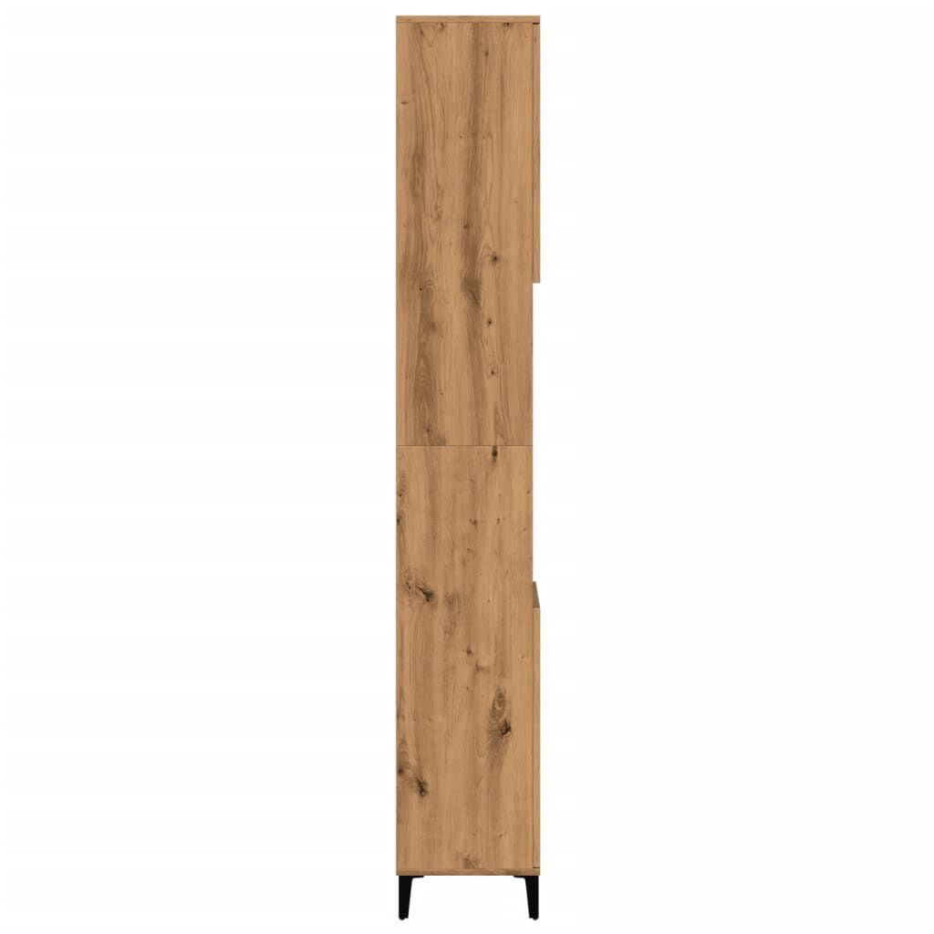 vidaXL Ντουλάπι μπάνιου Δρυς τεχνίτης 30x30x190 cm Κατασκευασμένο ξύλο