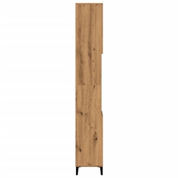 vidaXL Ντουλάπι μπάνιου Δρυς τεχνίτης 30x30x190 cm Κατασκευασμένο ξύλο