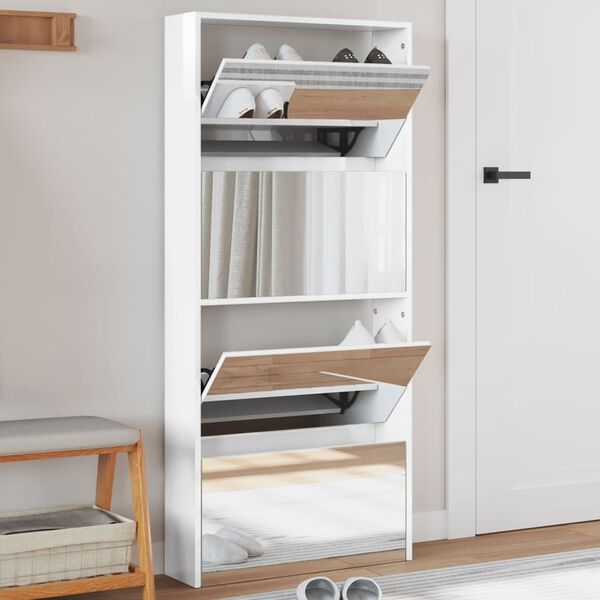 vidaXL &Pi;&alpha;&pi;&omicron;&upsilon;&tau;&sigma;&omicron;&theta;ή&kappa;&eta; &mu;&epsilon; &Kappa;&alpha;&theta;&rho;έ&phi;&tau;&eta; 4 &Epsilon;&pi;&iota;&pi;έ&delta;&omega;&nu; &Gamma;&upsilon;&alpha;&lambda;&iota;&sigma;&tau;. &Lambda;&epsilon;&upsilon;&kappa;ό 63x17x134&epsilon;&kappa;.