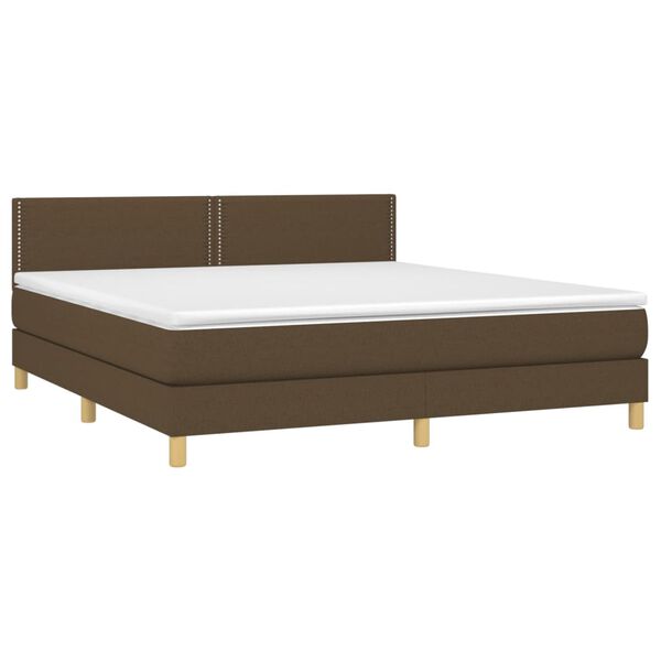 vidaXL &Kappa;&rho;&epsilon;&beta;ά&tau;&iota; Boxspring &mu;&epsilon; &Sigma;&tau;&rho;ώ&mu;&alpha; & LED &Sigma;&kappa;.&Kappa;&alpha;&phi;έ 160x200 &epsilon;&kappa; &Upsilon;&phi;&alpha;&sigma;&mu;ά&tau;&iota;&nu;&omicron;