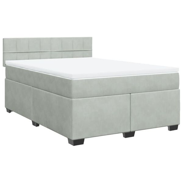 vidaXL &Kappa;&rho;&epsilon;&beta;ά&tau;&iota; Boxspring &mu;&epsilon; &Sigma;&tau;&rho;ώ&mu;&alpha; &Alpha;&nu;&omicron;&iota;&chi;&tau;ό &Gamma;&kappa;&rho;&iota; 140x190 &epsilon;&kappa;. &Beta;&epsilon;&lambda;&omicron;ύ&delta;&iota;&nu;&omicron;