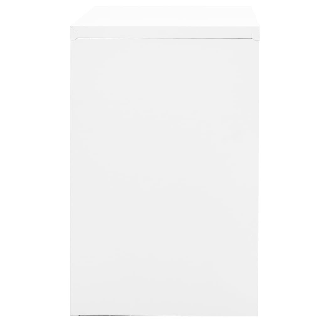 vidaXL Αρχειοθήκη Λευκή 90 x 46 x 72,5 εκ. από Ατσάλι