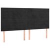 vidaXL Κεφαλάρι Κρεβατιού LED Μαύρο 180x5x118/128 εκ. Βελούδινο
