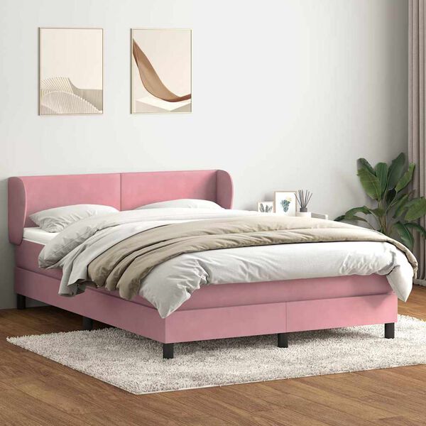 vidaXL &Kappa;&rho;&epsilon;&beta;ά&tau;&iota; Boxspring &mu;&epsilon; &Sigma;&tau;&rho;ώ&mu;&alpha; &Rho;&omicron;&zeta; 160x210 &epsilon;&kappa;. &Beta;&epsilon;&lambda;&omicron;ύ&delta;&iota;&nu;&omicron;