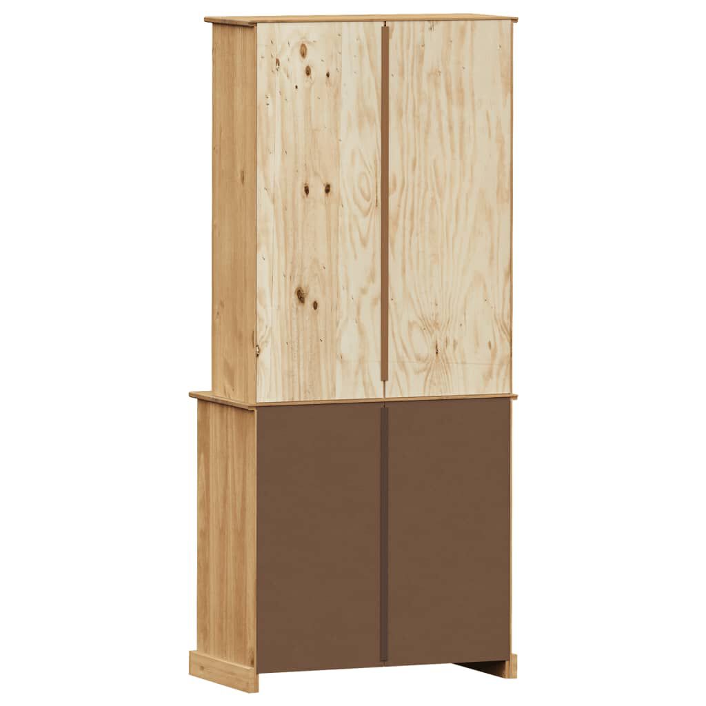 vidaXL Βιτρίνα VIGO 78 x 40 x 175 εκ. από Μασίφ Ξύλο Πεύκου