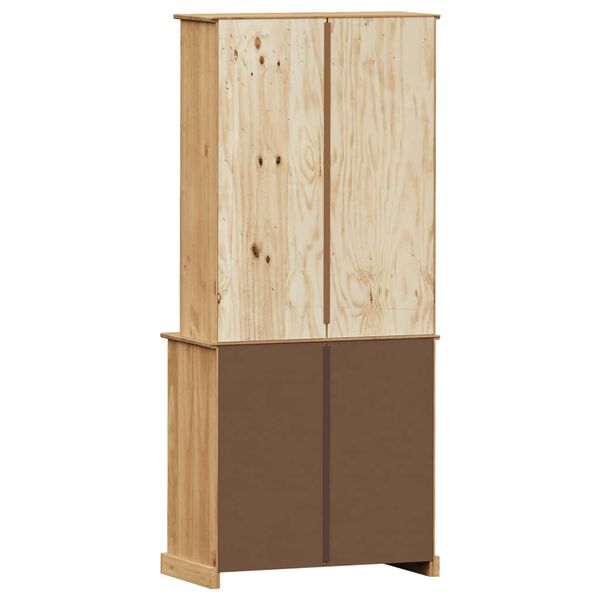 vidaXL Βιτρίνα VIGO 78 x 40 x 175 εκ. από Μασίφ Ξύλο Πεύκου