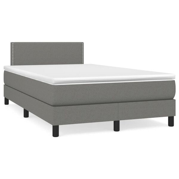 vidaXL &Kappa;&rho;&epsilon;&beta;ά&tau;&iota; Boxspring &mu;&epsilon; &Sigma;&tau;&rho;ώ&mu;&alpha; & LED &Sigma;&kappa;.&Gamma;&kappa;&rho;&iota; 120x190&epsilon;&kappa;. &Upsilon;&phi;&alpha;&sigma;&mu;ά&tau;&iota;&nu;&omicron;