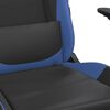 vidaXL Καρέκλα Gaming Μασάζ Υποπόδιο Μαύρο/μπλε από Συνθετικό Δέρμα