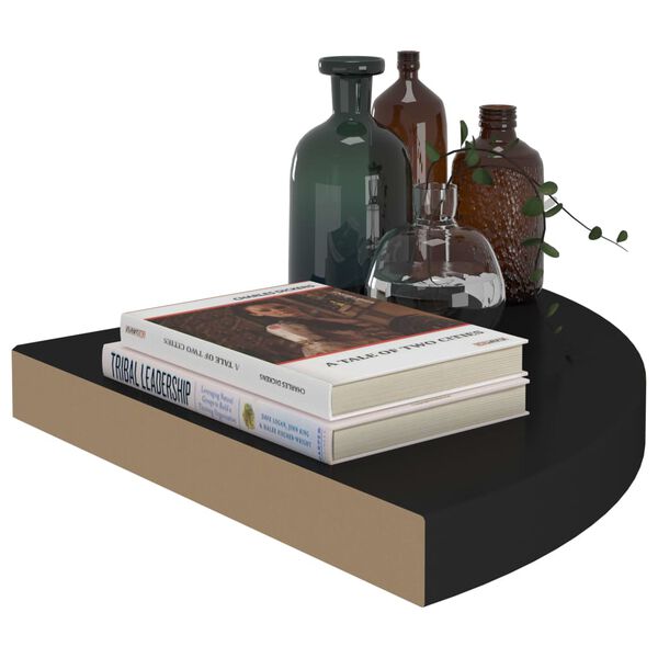 vidaXL Ράφια Τοίχου 4 τεμ. Μαύρα 35x35x3,8 εκ. από MDF