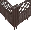 vidaXL Ζαρντινιέρα με Πασσάλους Καφέ 43,5x43,5x43,5 εκ. Πολυπροπυλένιο