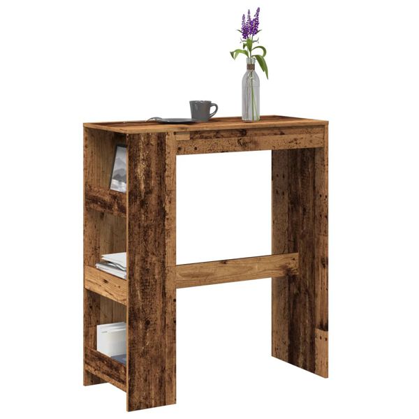 vidaXL Τραπέζι Μπαρ με Ράγες 90x40x103,5 εκ. Επεξεργ. Ξύλο
